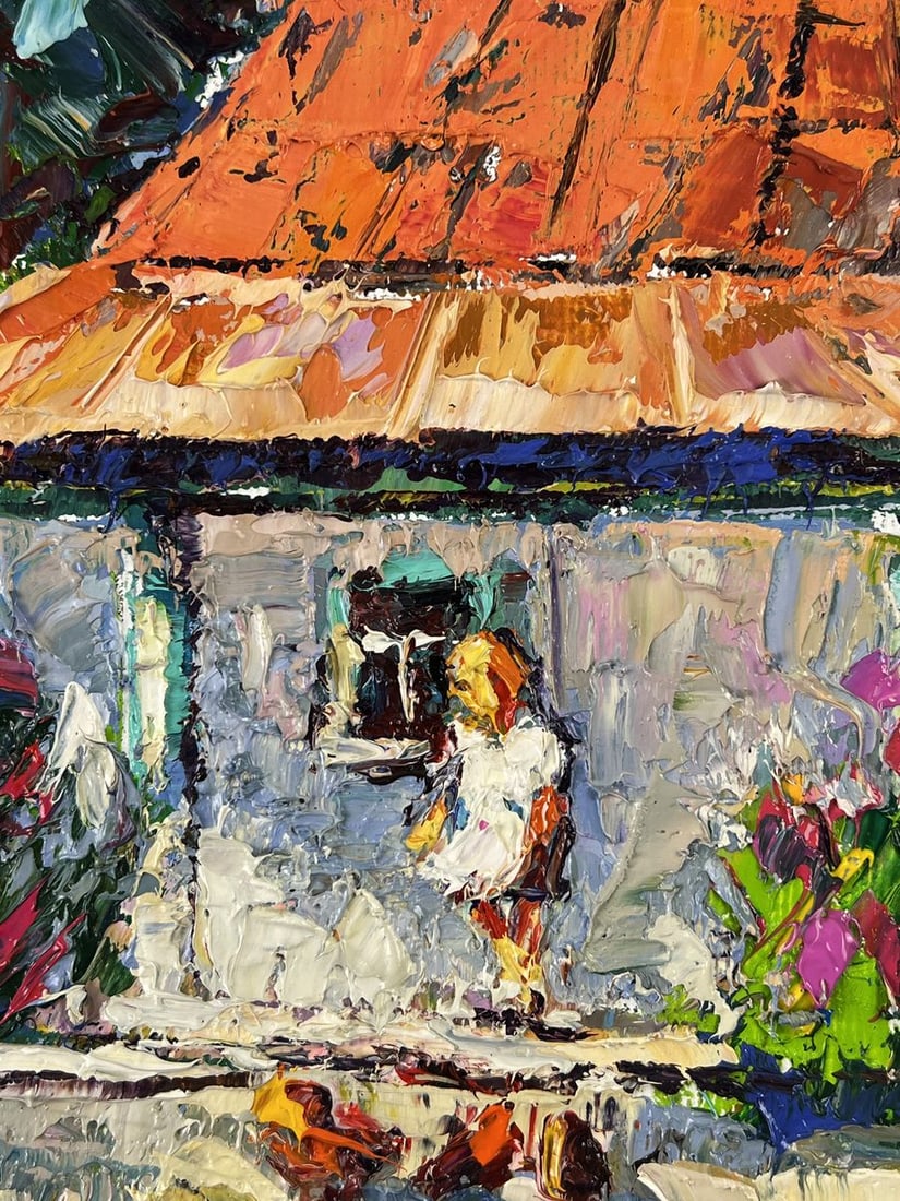 Oil painting Chickens in the Yard Oleksiy Ivanyuk - 6