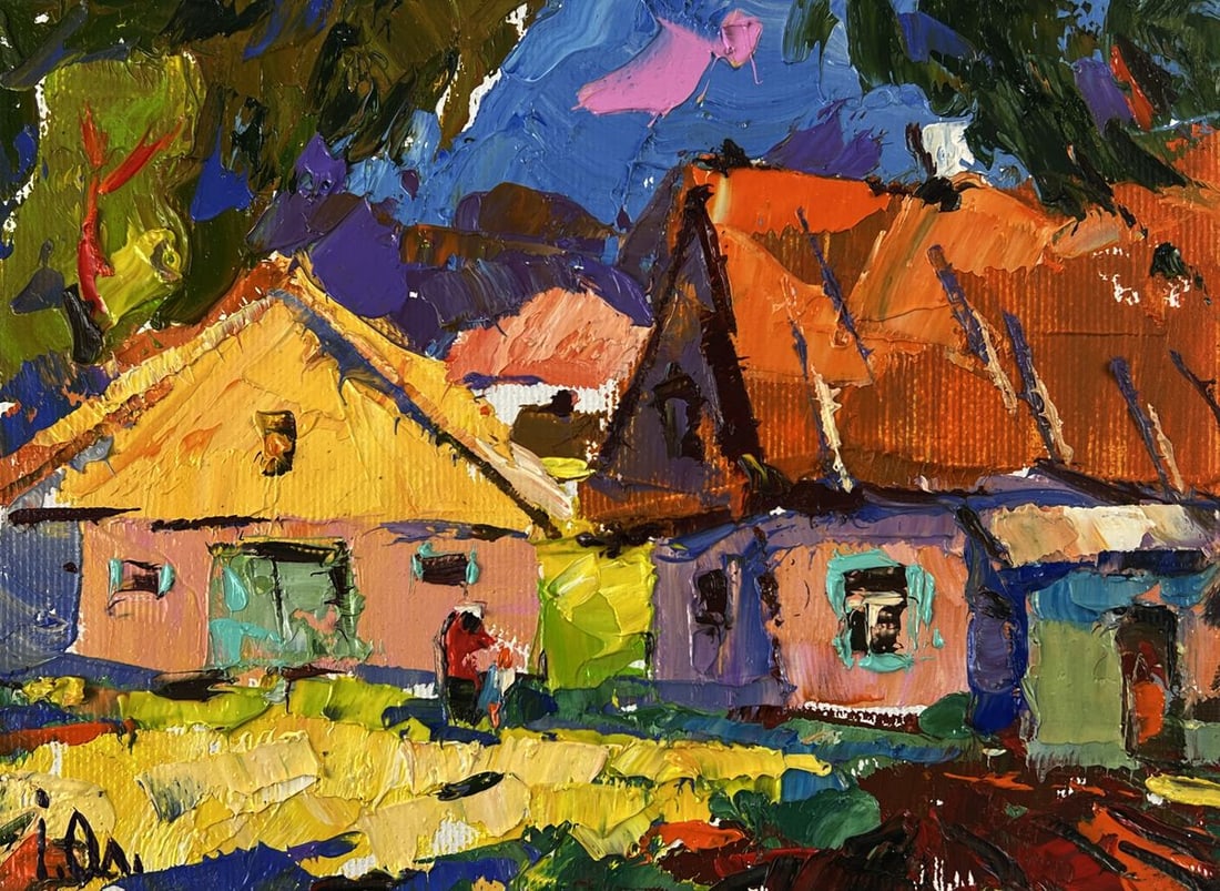 Oil painting Summer Day in the Village Oleksiy Ivanyuk - 3