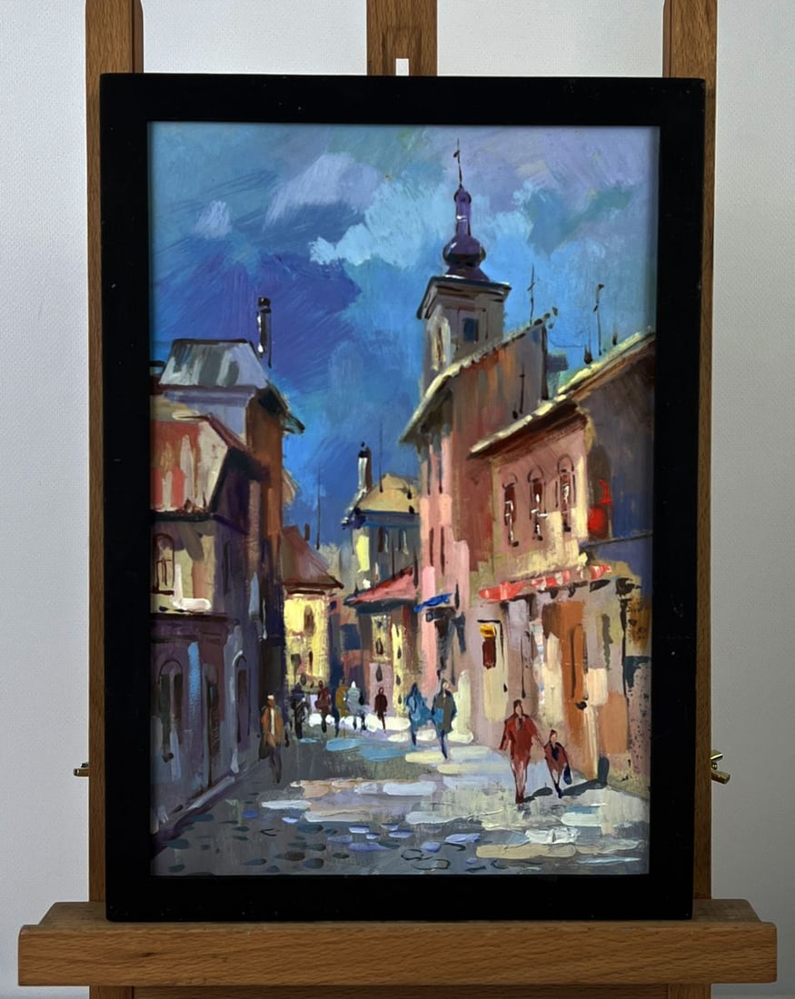 Oil painting Working Days of a Busy City Yuriy Suprunchuk (1 of 11)
