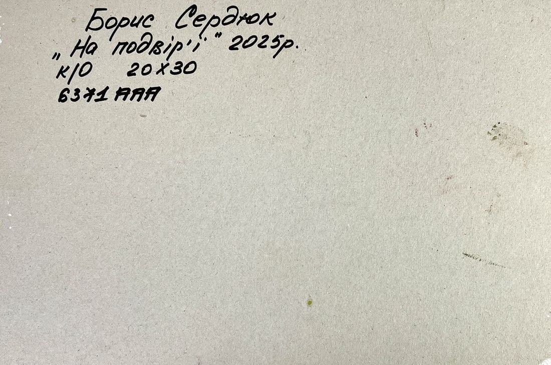 Oil painting In the village courtyard Boris Serdyuk - 11