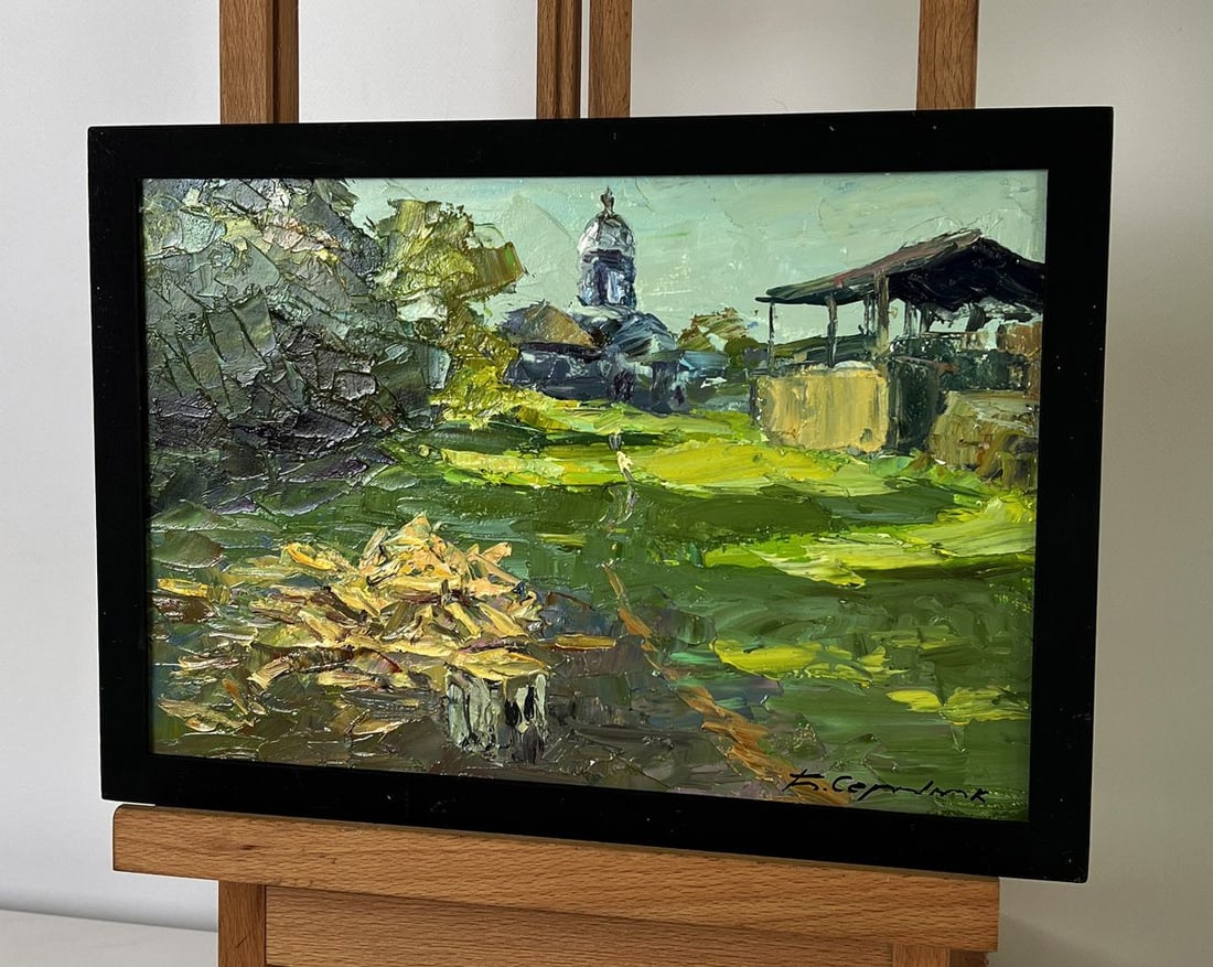 Oil painting In the village courtyard Boris Serdyuk - 2
