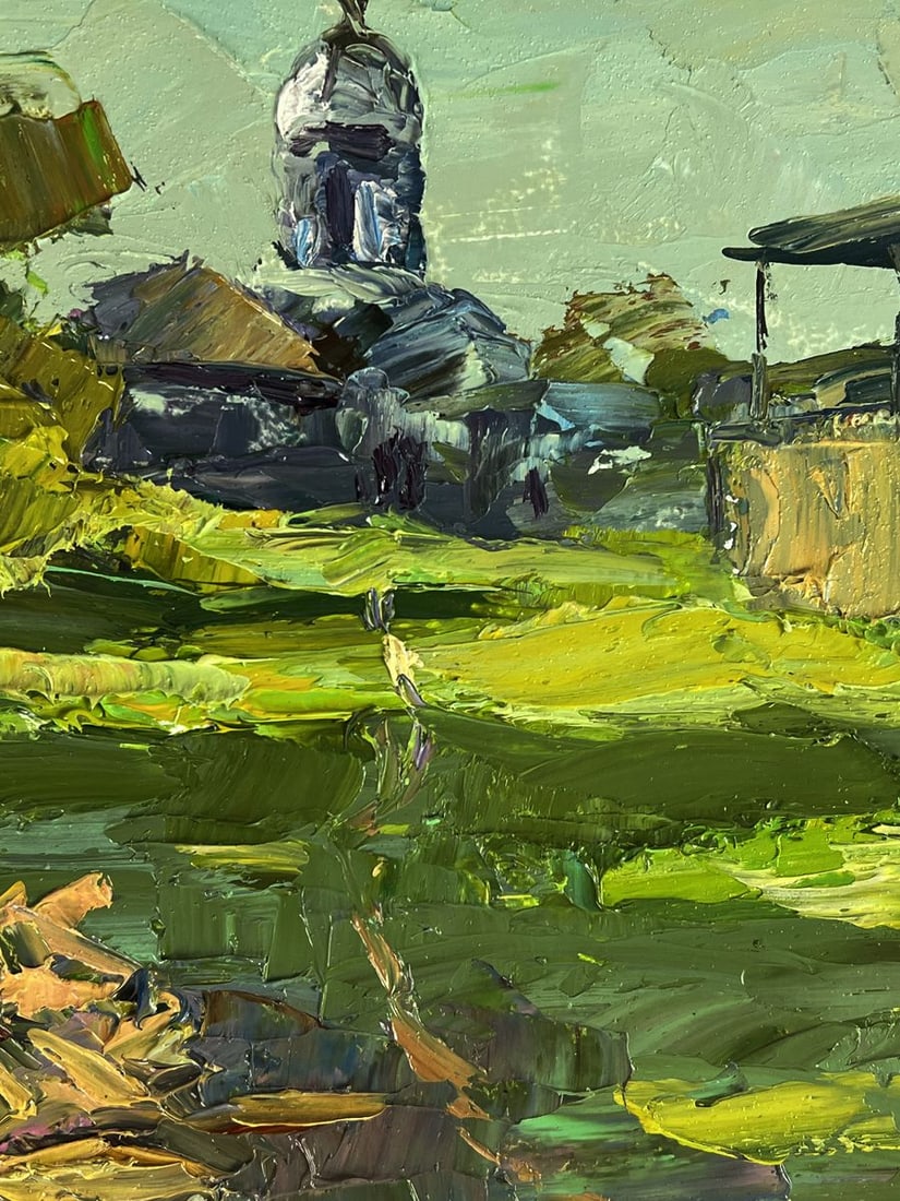 Oil painting In the village courtyard Boris Serdyuk - 7