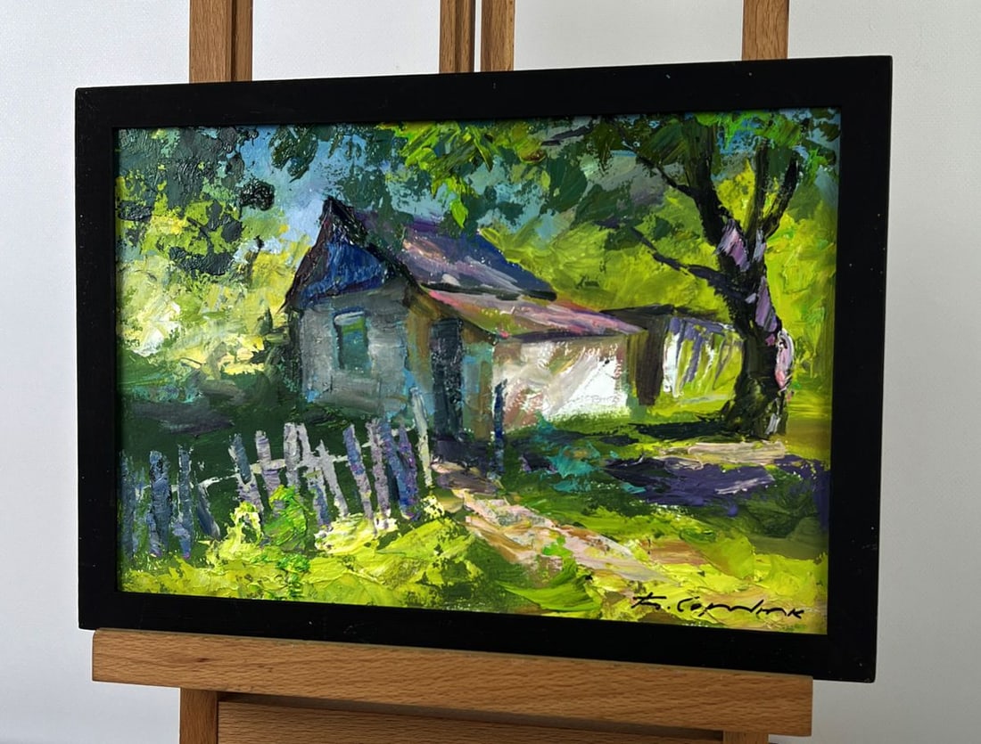 Oil painting Spring days in the yard Boris Serdyuk - 2