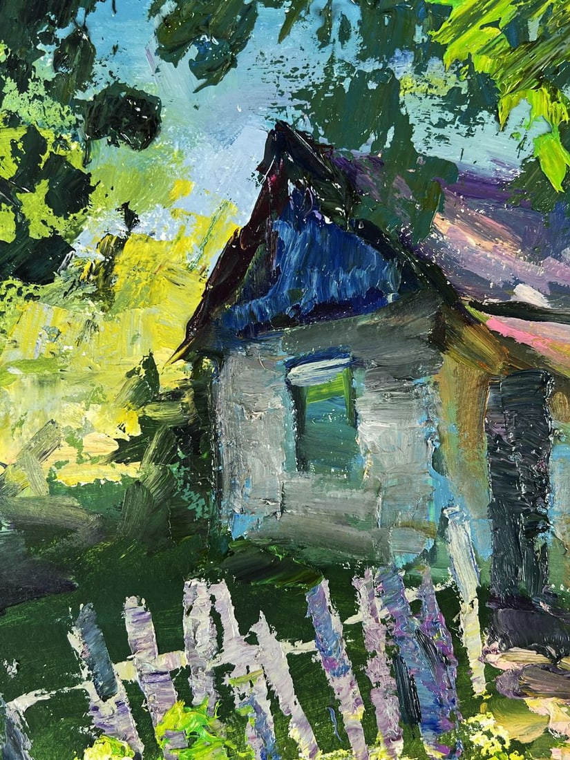 Oil painting Spring days in the yard Boris Serdyuk - 4