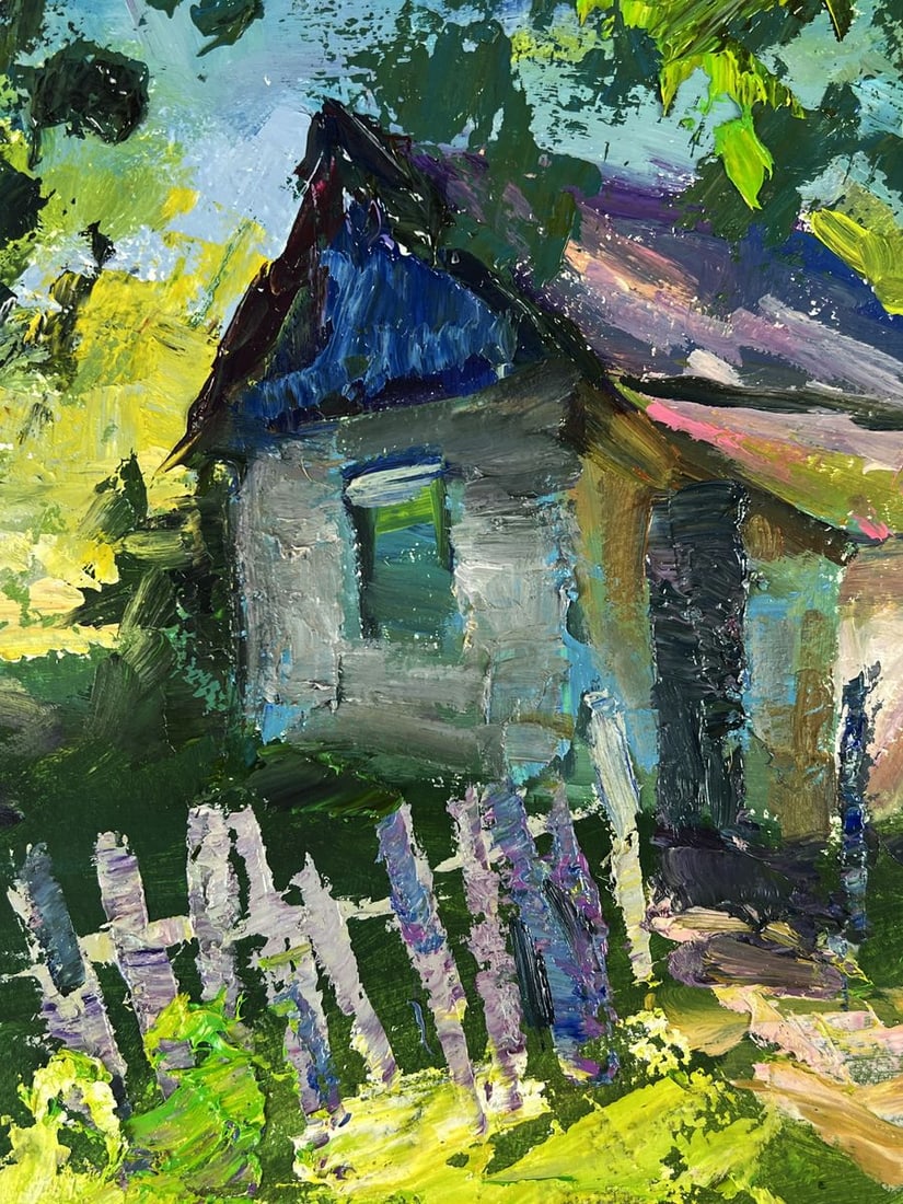 Oil painting Spring days in the yard Boris Serdyuk - 5