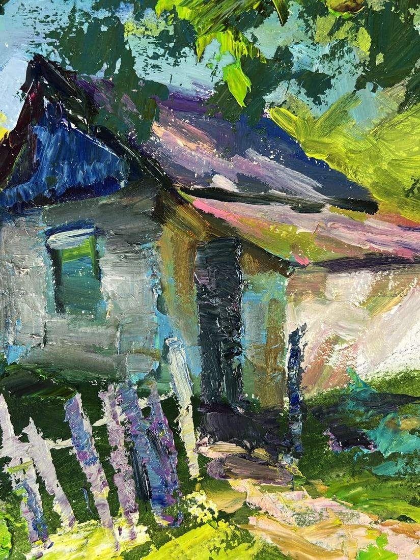 Oil painting Spring days in the yard Boris Serdyuk - 6