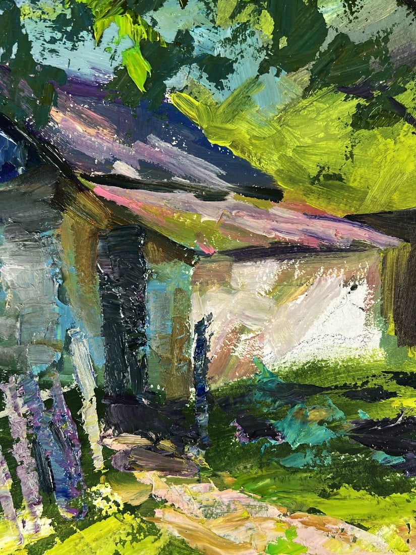 Oil painting Spring days in the yard Boris Serdyuk - 7