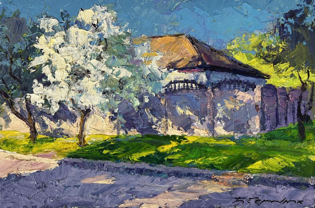 Oil painting Spring streets of the village Boris Serdyuk - 3