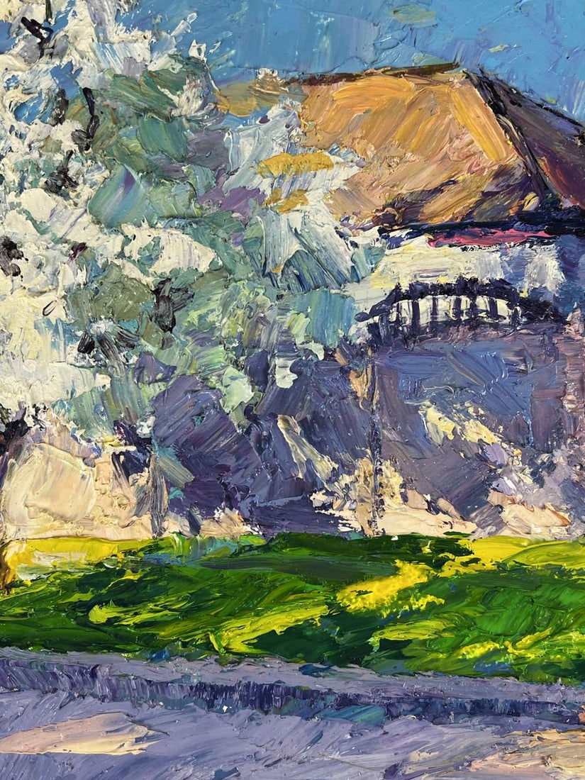 Oil painting Spring streets of the village Boris Serdyuk - 6