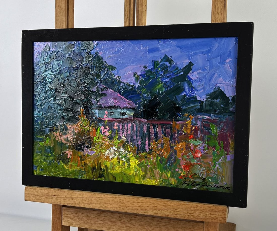 Oil painting Flowers near the yard Boris Serdyuk - 2