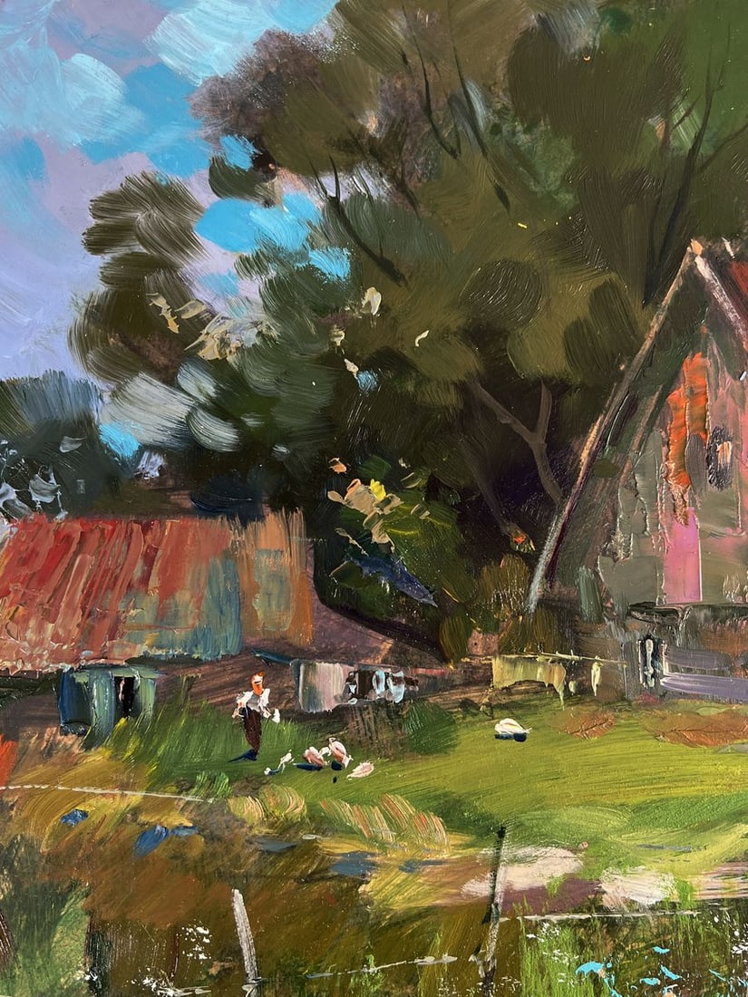 Oil painting The road to the village Yuriy Suprunchuk - 4