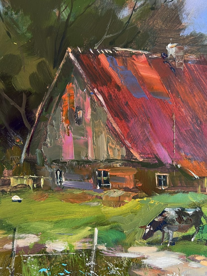 Oil painting The road to the village Yuriy Suprunchuk - 6