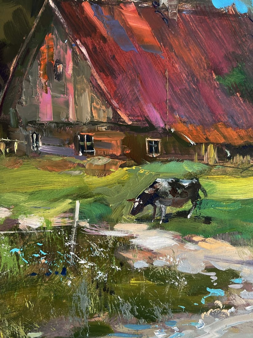 Oil painting The road to the village Yuriy Suprunchuk - 7