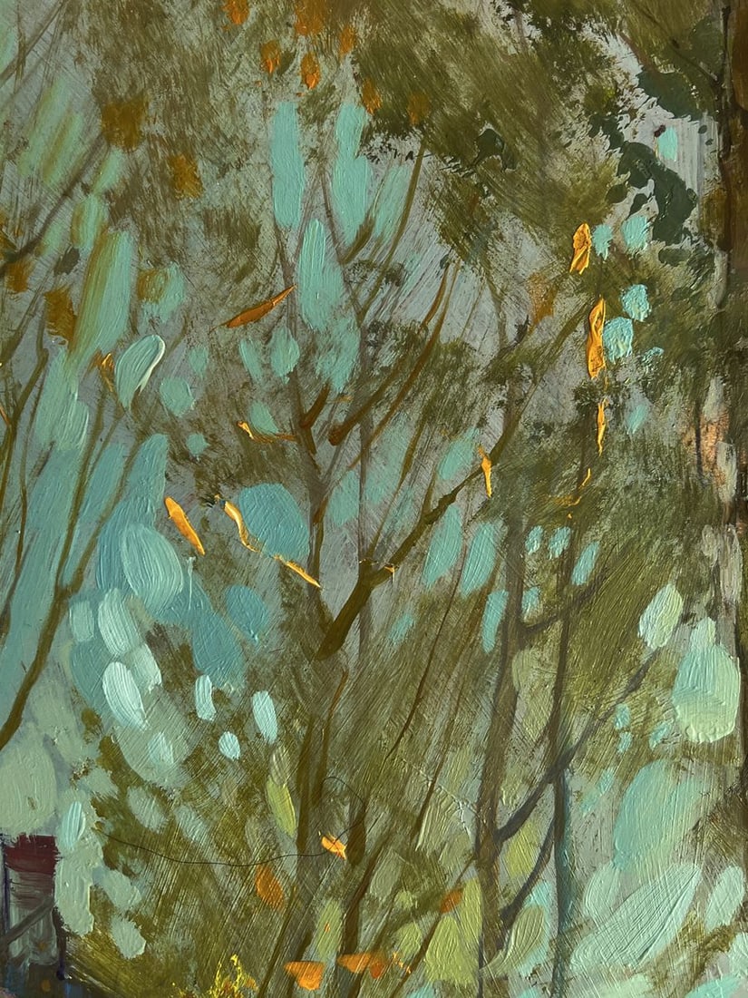 Oil painting Autumn old town street Yuriy Suprunchuk - 9