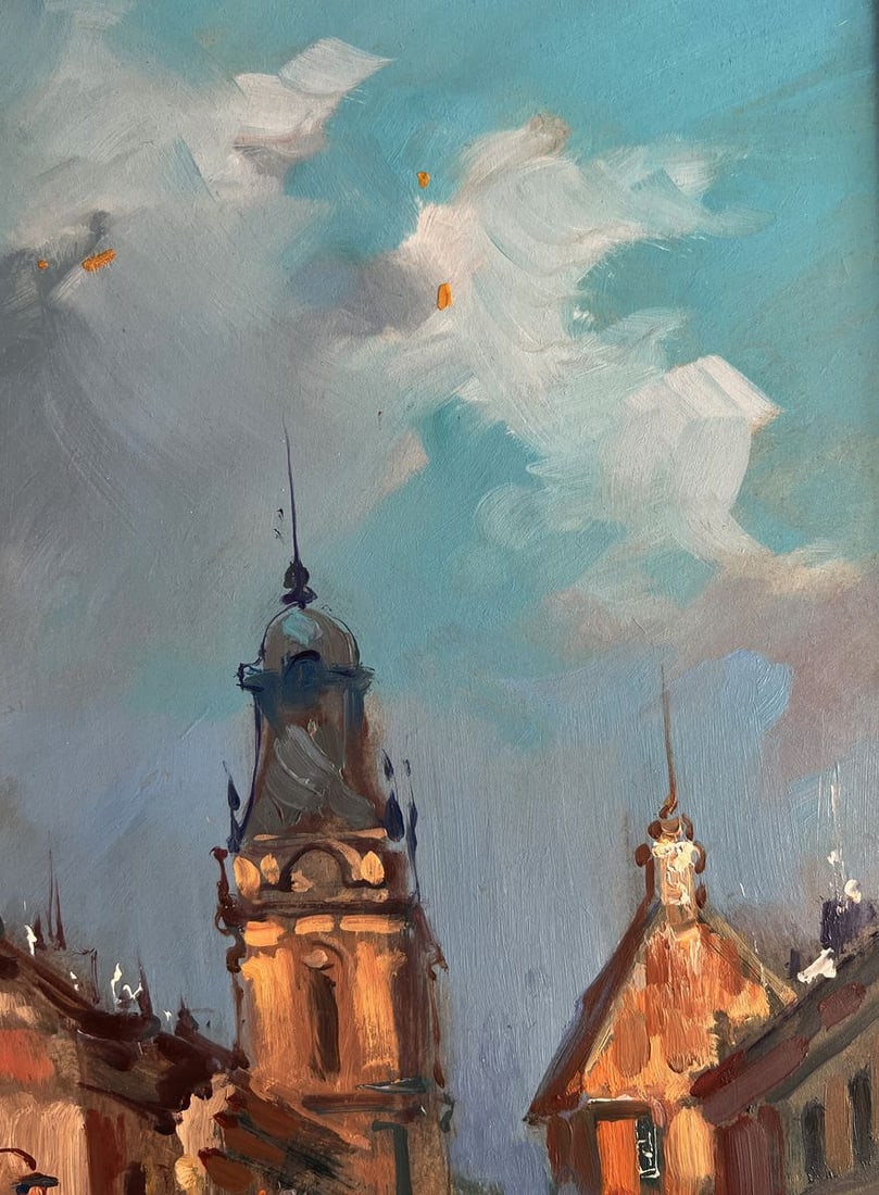 Oil painting City with a river Yuriy Suprunchuk - 5