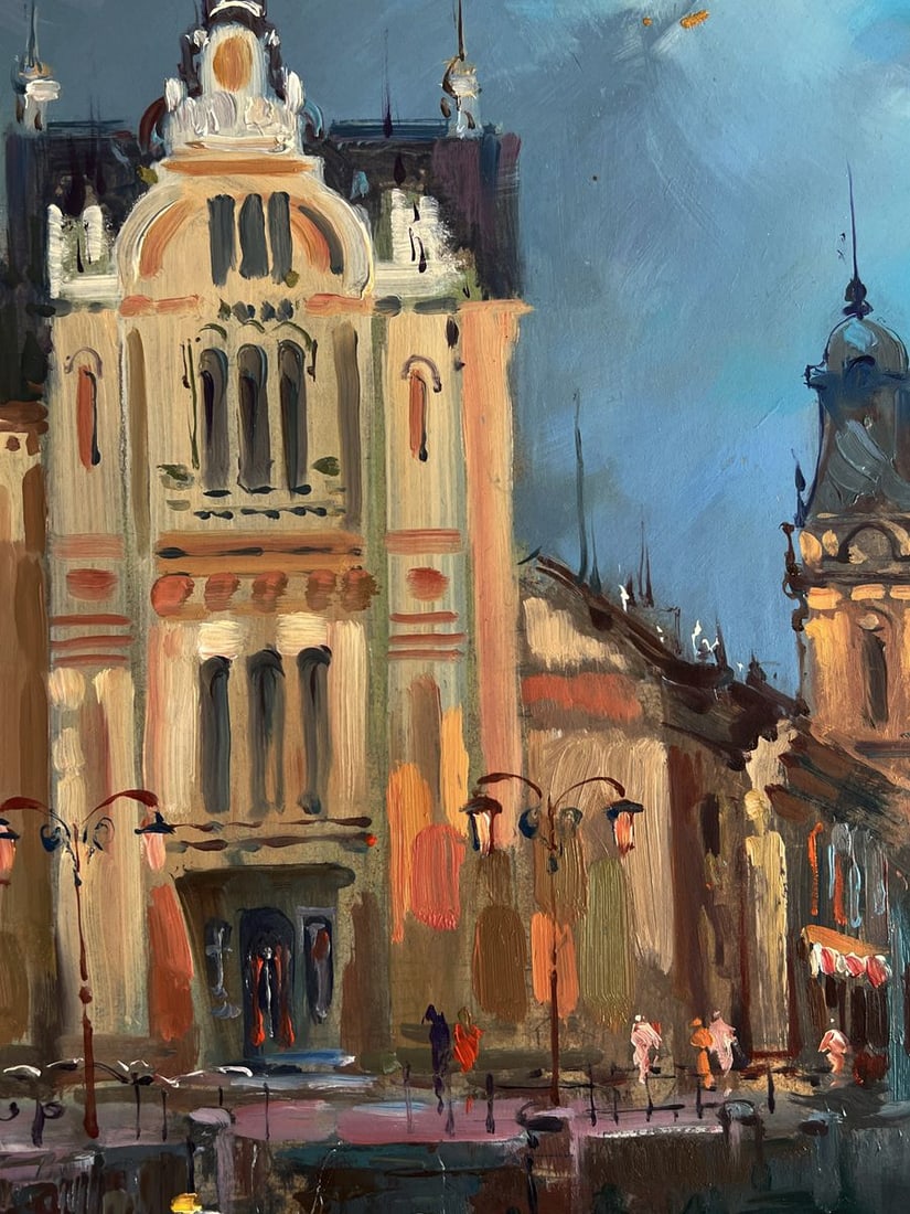 Oil painting City with a river Yuriy Suprunchuk - 6