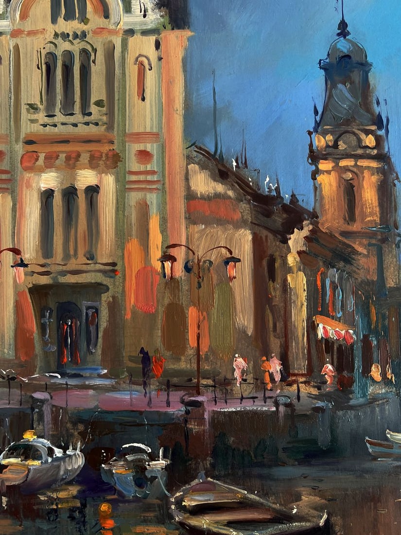 Oil painting City with a river Yuriy Suprunchuk - 8