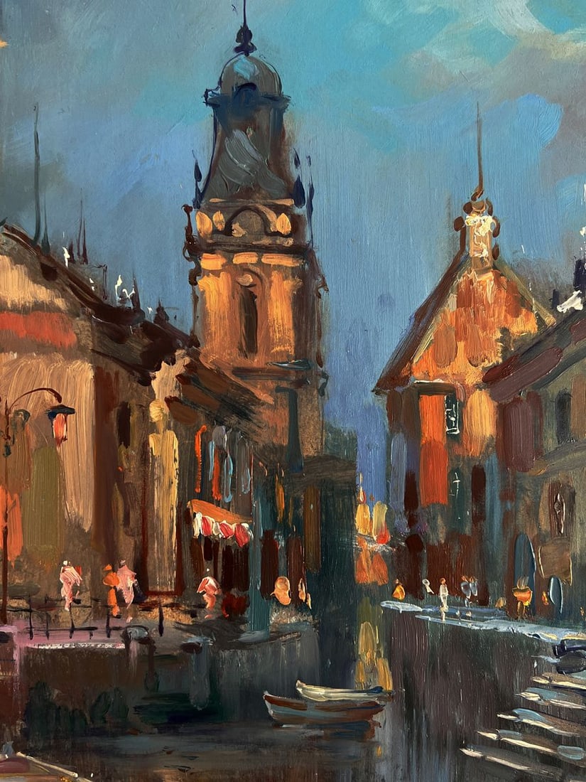 Oil painting City with a river Yuriy Suprunchuk - 9