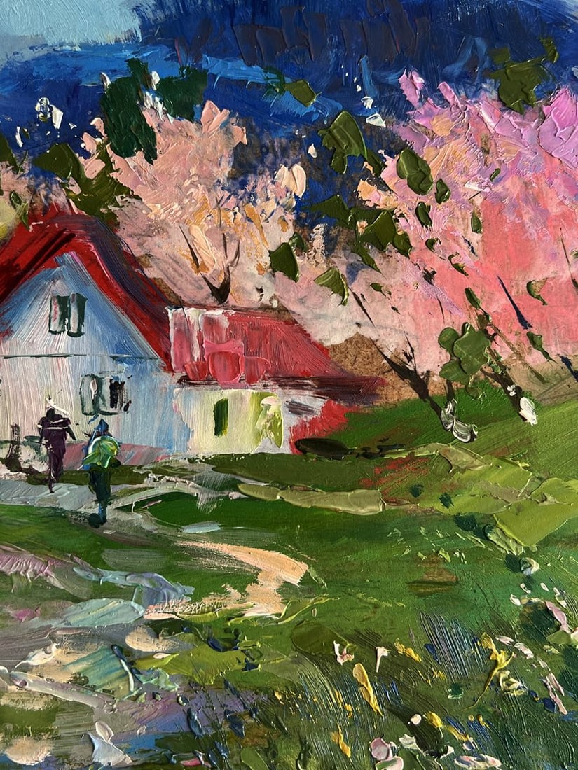 Oil painting Blooming trees in the garden Yuriy Suprunchuk - 10