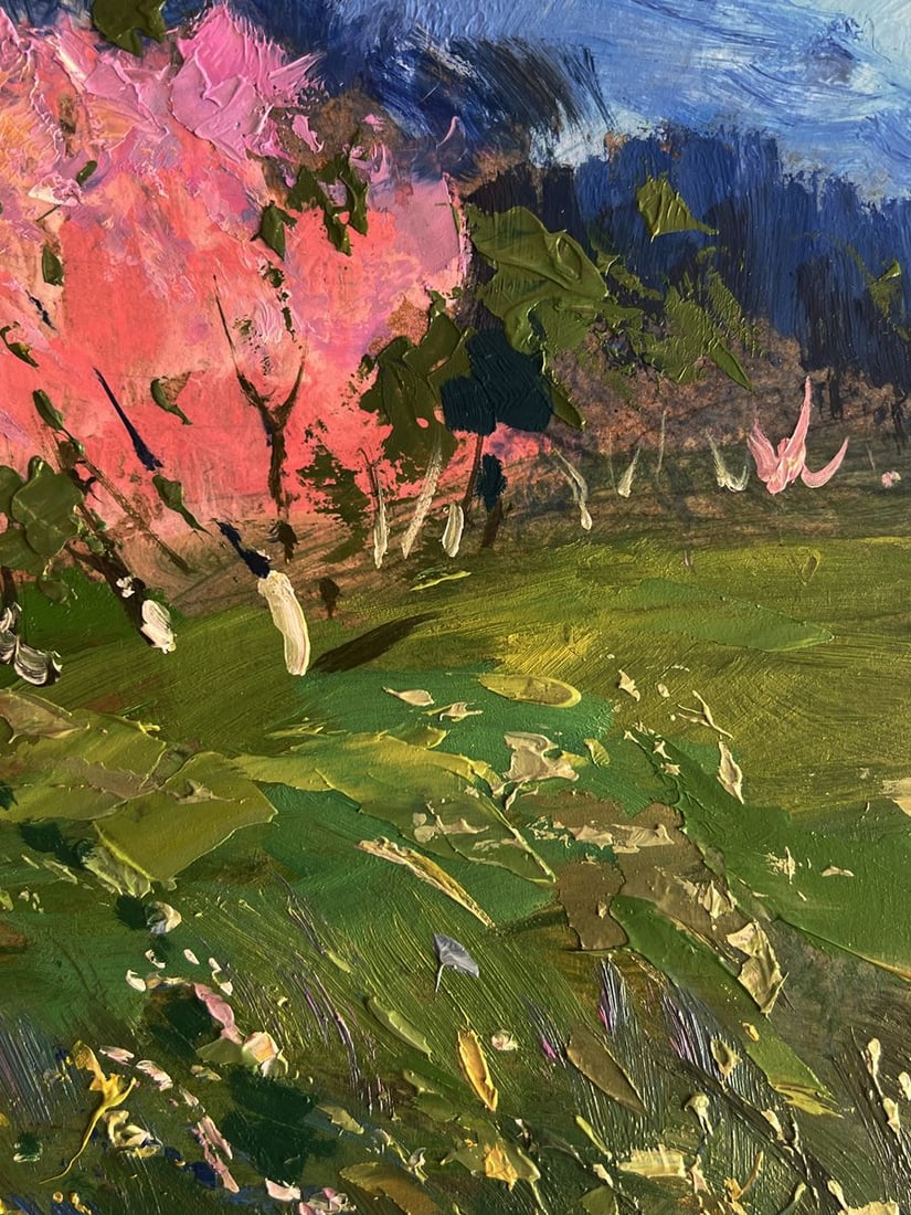 Oil painting Blooming trees in the garden Yuriy Suprunchuk - 6