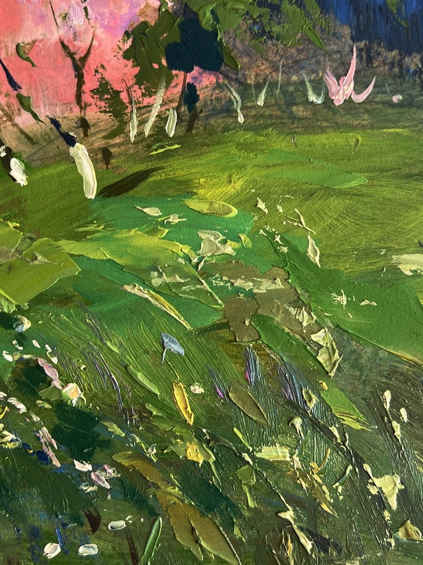 Oil painting Blooming trees in the garden Yuriy Suprunchuk - 7