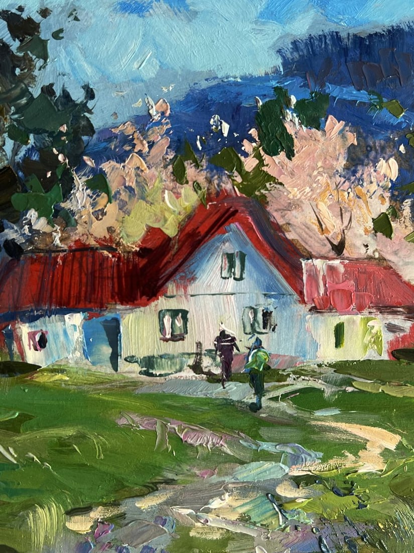 Oil painting Blooming trees in the garden Yuriy Suprunchuk - 8