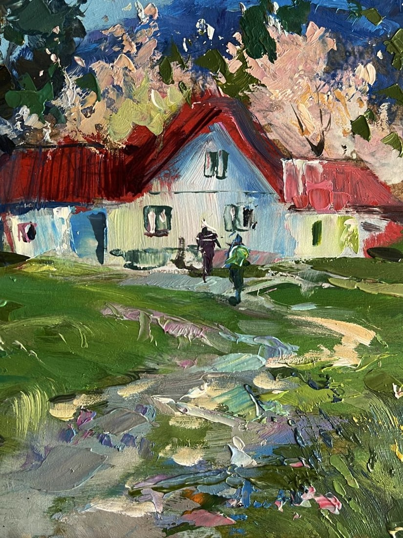 Oil painting Blooming trees in the garden Yuriy Suprunchuk - 9