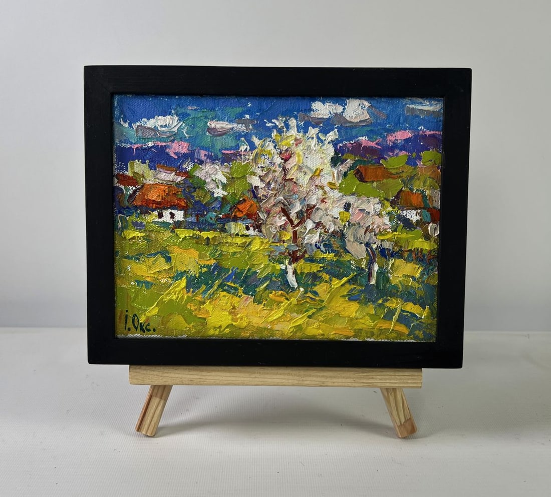 Oil painting Spring in the color of apple blossoms Oksana Ivanyuk (1 of 8)