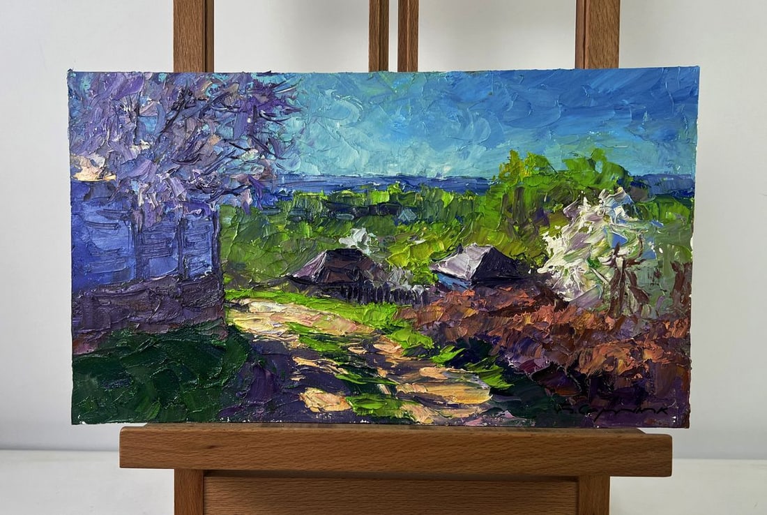 Oil painting Village in the spring silence Boris Serdyuk (1 of 10)