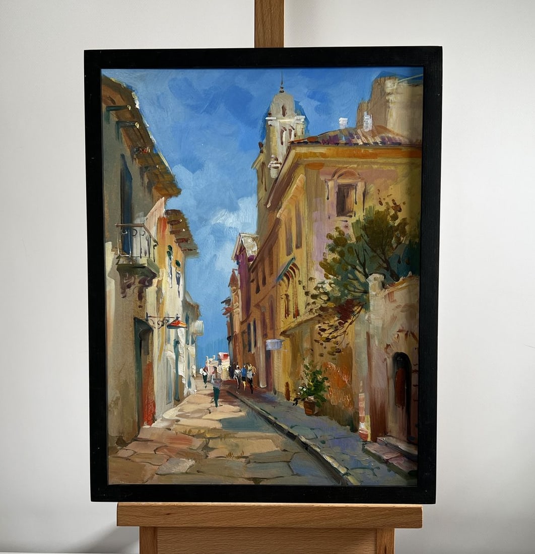 Oil painting Old alley of the city Yuriy Suprunchuk (1 of 10)