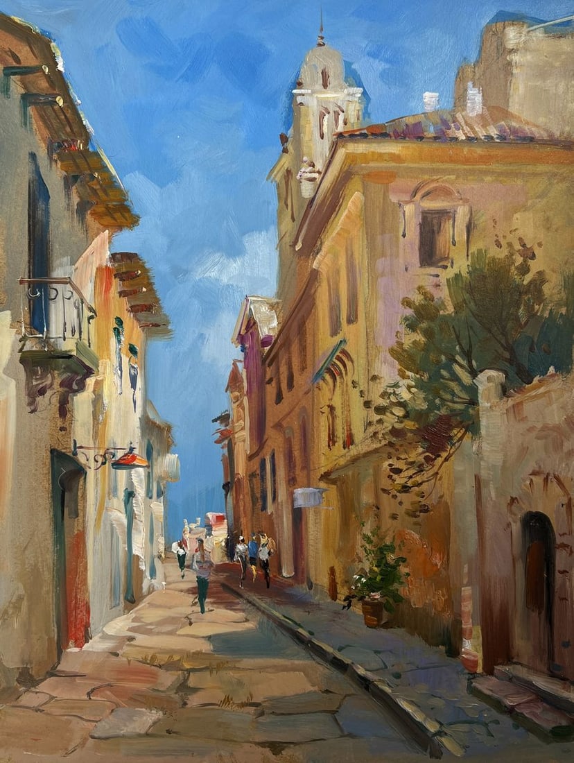 Oil painting Old alley of the city Yuriy Suprunchuk - 3
