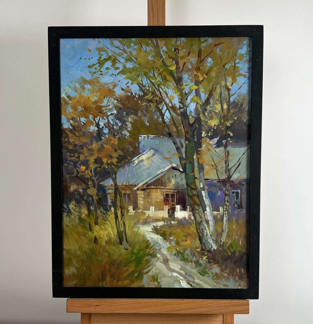 Oil painting The rustle of autumn outside the window Yuriy Suprunchuk (1 of 10)