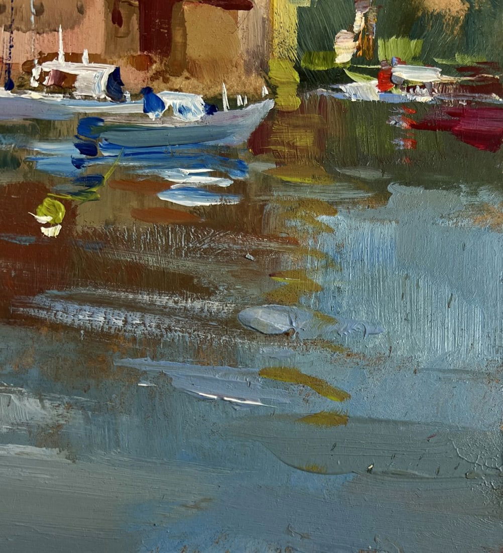 Oil painting Sunset glow over the rooftops Yuriy Suprunchuk - 7