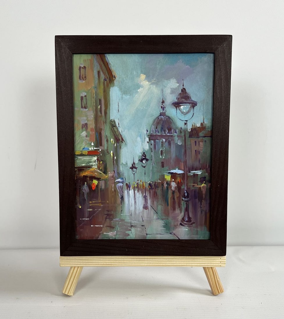Oil painting The hustle and bustle of city life Yuriy Suprunchuk: Title: Oil painting The hustle and bustle of city life Yuriy Suprunchuk Description: NoAAA4322The painting "The Hustle and Bustle of City Life" captures the essence of urban vibrancy, where the