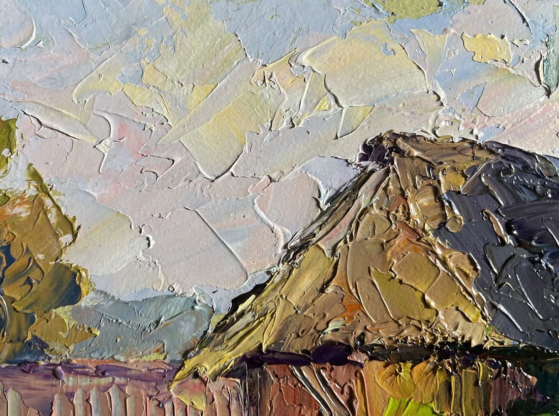 Oil painting House in the field Boris Serdyuk - 4