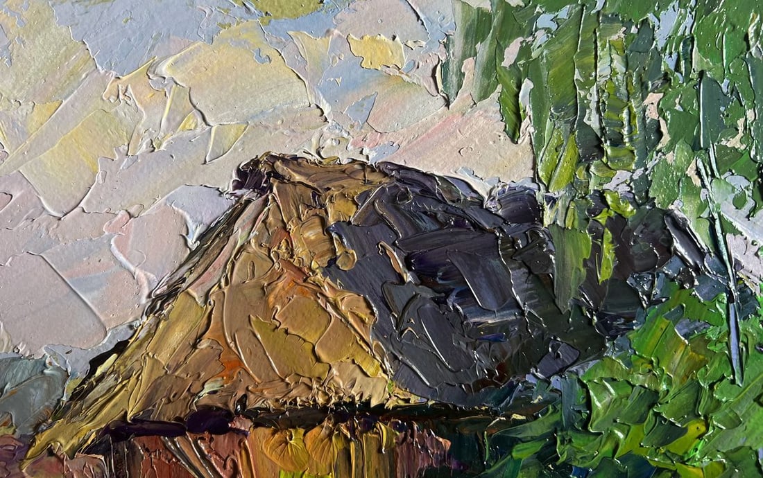 Oil painting House in the field Boris Serdyuk - 5