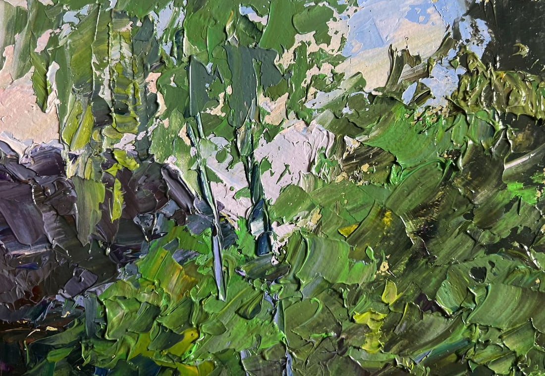 Oil painting House in the field Boris Serdyuk - 6