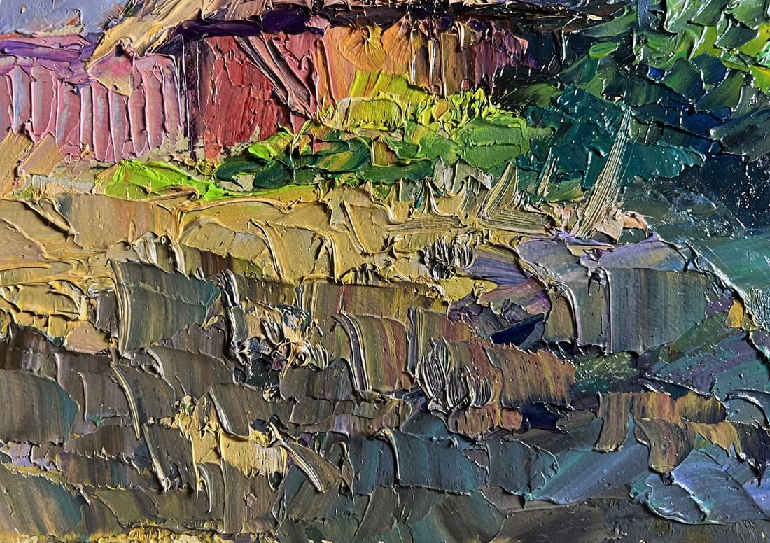 Oil painting House in the field Boris Serdyuk - 7