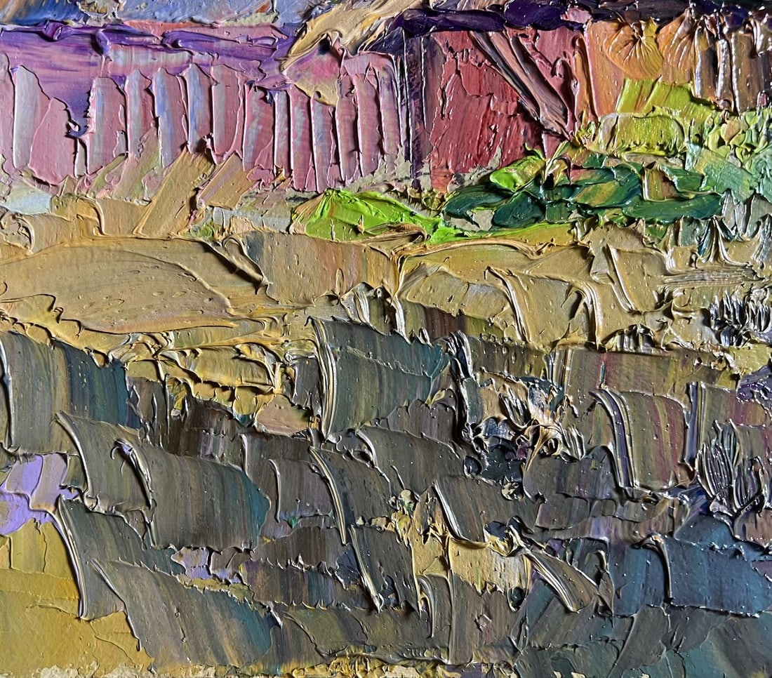 Oil painting House in the field Boris Serdyuk - 8