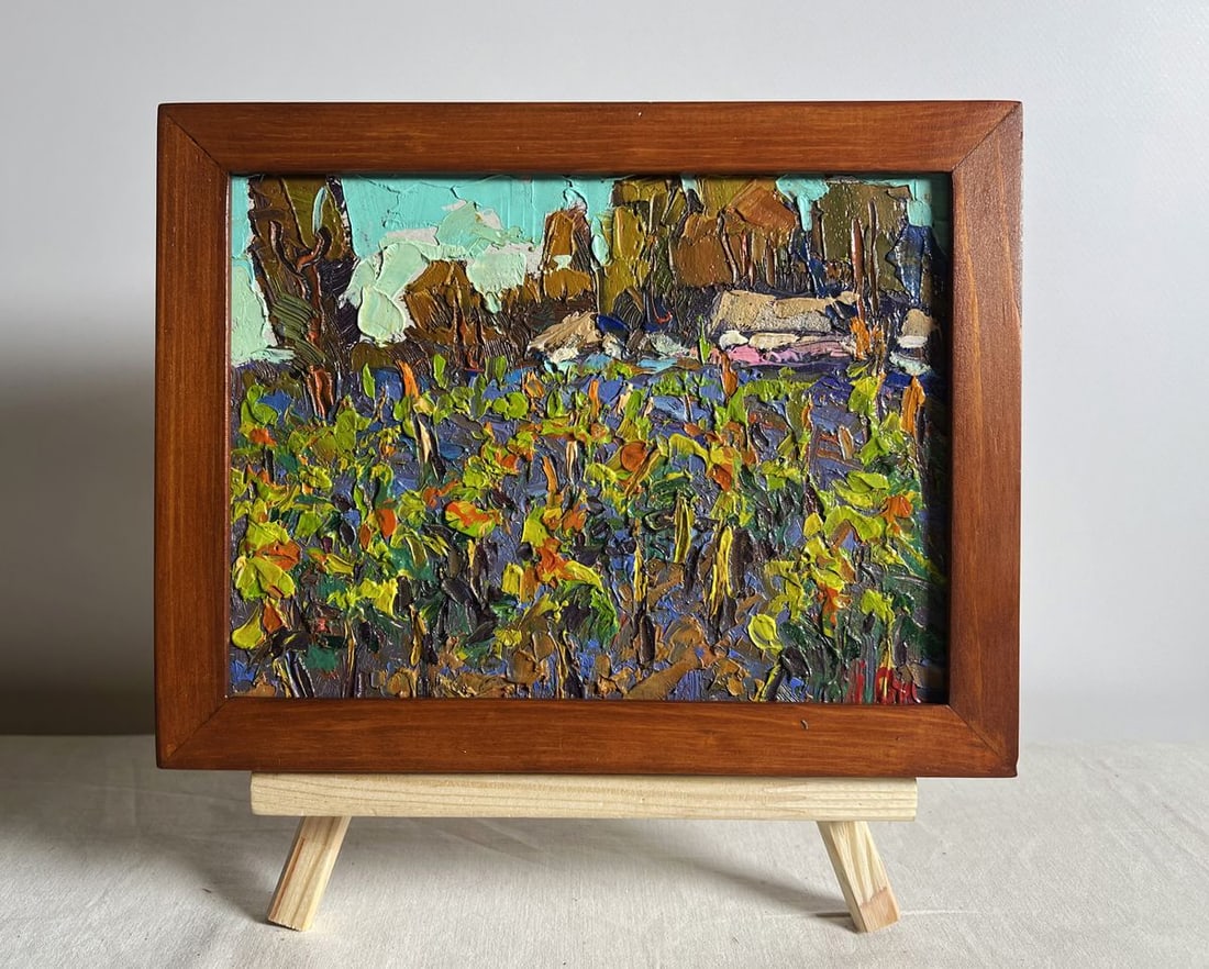 Oil painting Growing grapes in the village Alex Kalenyuk (1 of 10)