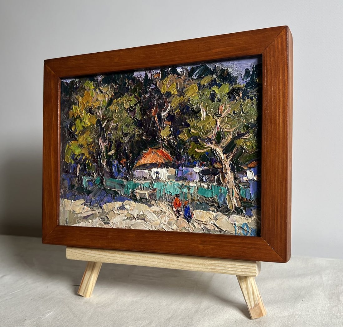 Oil painting Huge garden in the yard Oksana Kalenyuk - 2