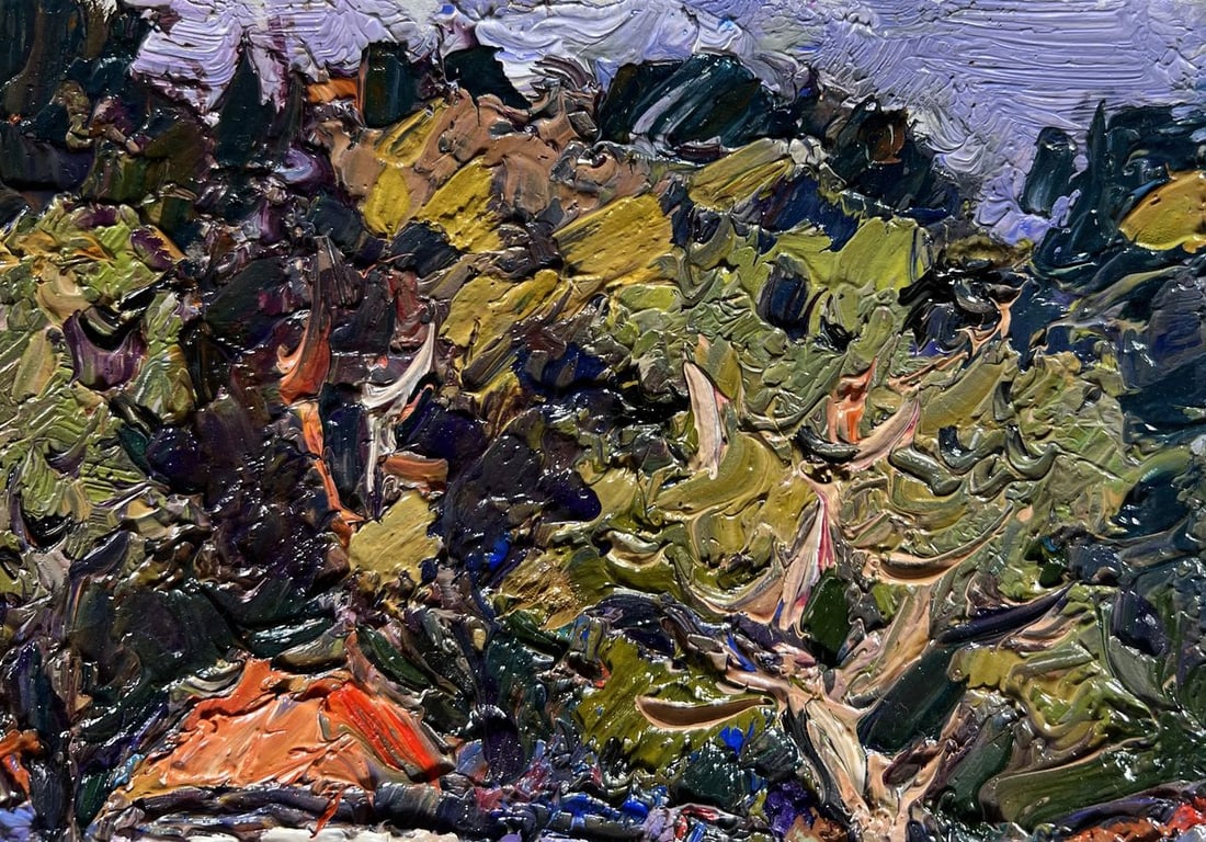 Oil painting Huge garden in the yard Oksana Kalenyuk - 4