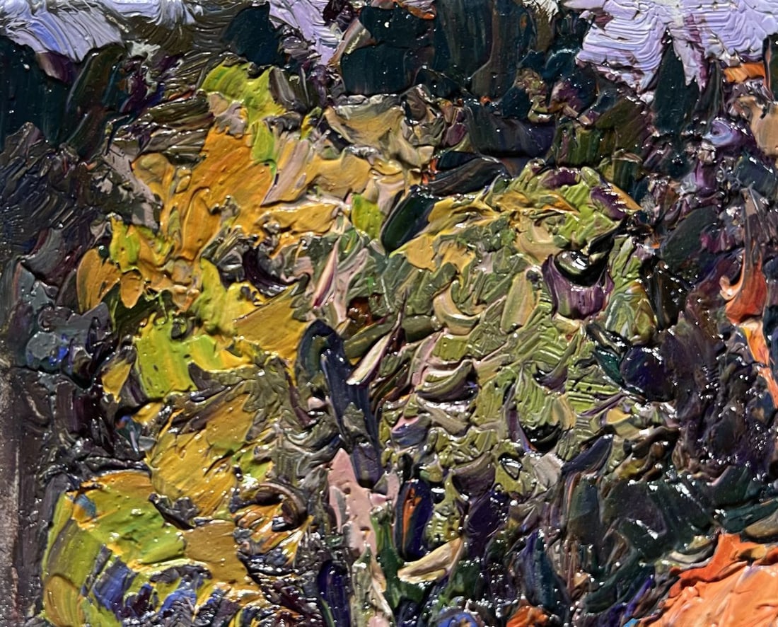 Oil painting Huge garden in the yard Oksana Kalenyuk - 5