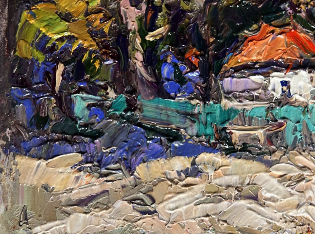 Oil painting Huge garden in the yard Oksana Kalenyuk - 6