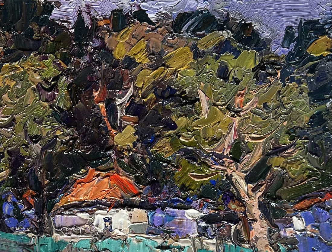 Oil painting Huge garden in the yard Oksana Kalenyuk - 8