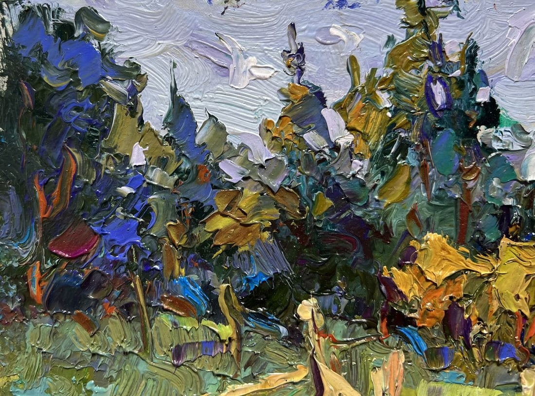 Oil painting House near the forest Oksana Kalenyuk - 4