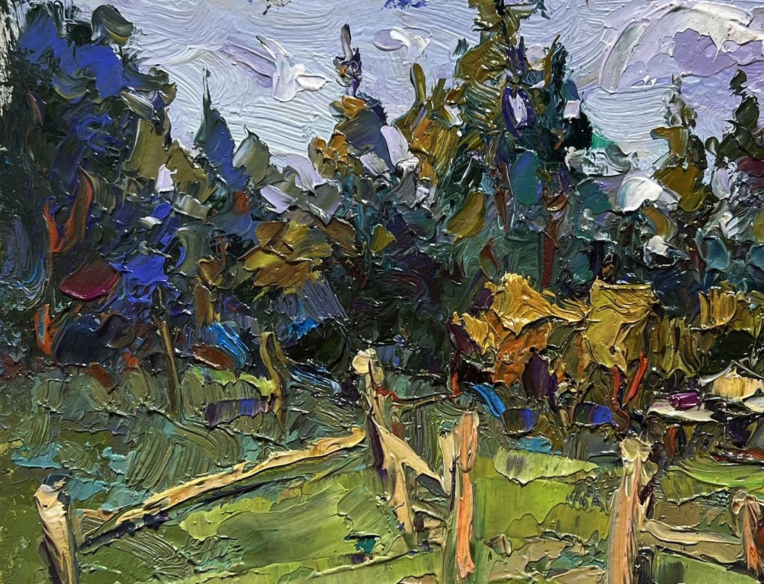 Oil painting House near the forest Oksana Kalenyuk - 7