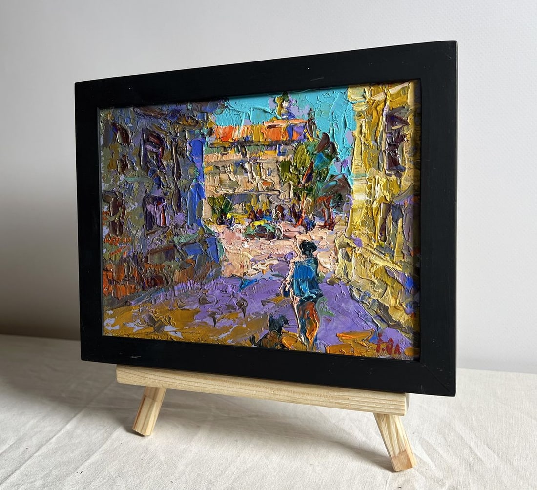 Oil painting Quiet city street Alex Kalenyuk - 2