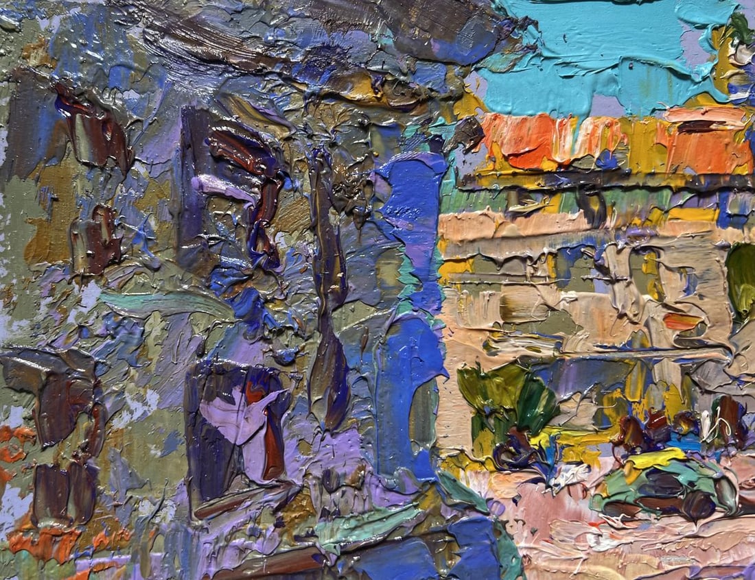 Oil painting Quiet city street Alex Kalenyuk - 4