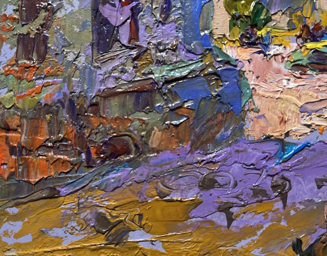 Oil painting Quiet city street Alex Kalenyuk - 5